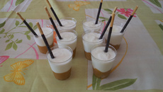 Verrines compote de mirabelles et fromage blanc