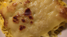 Gratin fondant de tagliatelles au maroilles