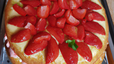 Génoise aux fraises