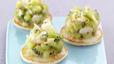 Tartare de kiwi de l'Adour et crevettes à la citronnelle
