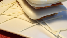 Millefeuille de mozzarela et serrano