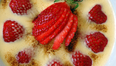 Sabayon de fraises label rouge au muscat