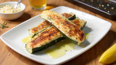 Courgettes farcies, ricotta et parmesan