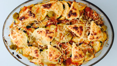 Gratin ensoleillé, courgette et vache kiri