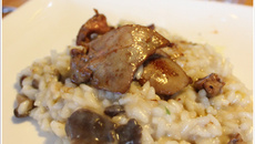 Risotto aux champignons et foie gras poêlé