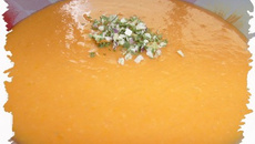 Velouté de courge muscade / carotte & pommes de terre