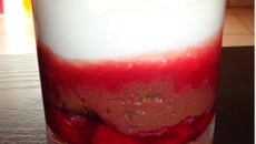 Verrines framboisine et sa mousse au chocolat