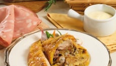 Pintade chaponnée farcie