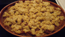 Crumble aux pommes sans lait