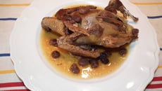 Pigeons flambés au raisins et porto
