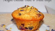 Muffins chocolat blanc et fruits rouges très faciles