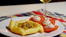 Feuilleté de noix de Saint Jacques cuisinées au beurre