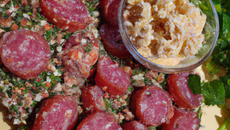 Taboulé maison de saucisson sec