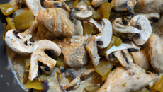 Fricassé de poulet aux cèpes