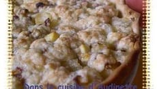 Tarte aux pommes caramélisées et au crumble banané