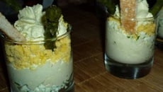Œufs mimosa à l'espuma d'asperges