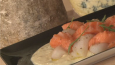 Tresse de saumon et lieu et sa sauce à la Fourme d'Ambert