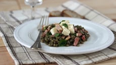 Salade de lentilles La Vache qui Rit