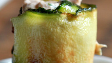 Roulés de courgettes au thon et chèvre frais
