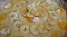 Flan aux abricots et à la banane