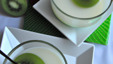 Panna cotta maison aux kiwis