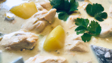 Emincé de poulet au lait de coco