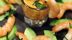 Avocat crevettes sauce samouraï