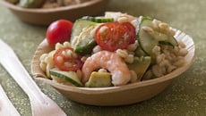 Salade de blé aux crevettes gourmande