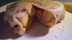 Tourte crêpe de pomme & sauce caramel