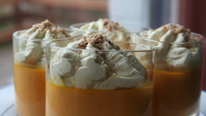 Panna cotta de carotte et sa chantilly au cumin/curry