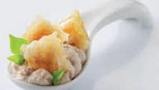 Crème de thon et ravioles tomate mozzarella en cuillère