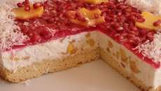 Gâteau à la noix de coco et aux fruits exotiques