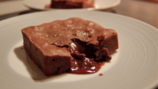 Carré coulant de chocolat