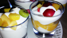 Verrine fruits et yaourt