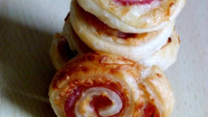Palmiers feuilletés jambon et emmental