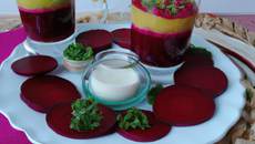 Verrine de betteraves et kiri