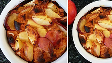 Gratin de nectarines à la liqueur de café