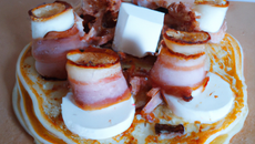 Blinis au bacon et fromage