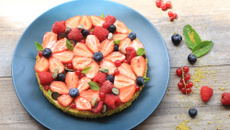 Tarte fleurs aux fruits rouges