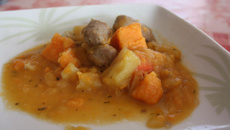 Saucisses pommes et patates douce