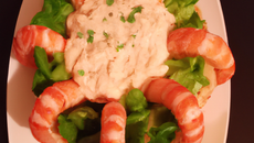Dôme de boulghour aux crevettes