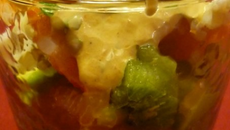 Verrines crabe exotique sauce coco