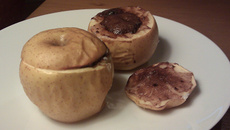 Pommes au four au chocolat