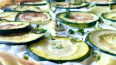 Tarte aux courgettes douceur de chèvre