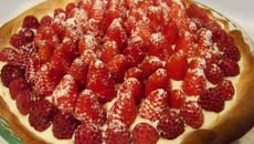 Tarte aux deux copines fraises et framboises