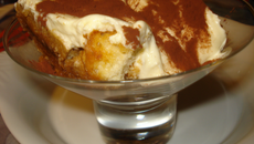 Verrine de tiramisu à la mangue