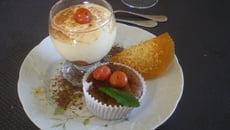 Tiramisu forêt noire et moelleux chocolat