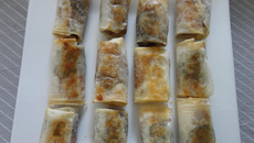 Nems aux pommes et boudin noir