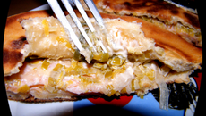 Naans poireaux / saumon