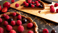 Tarte au chocolat et aux fruits rouges